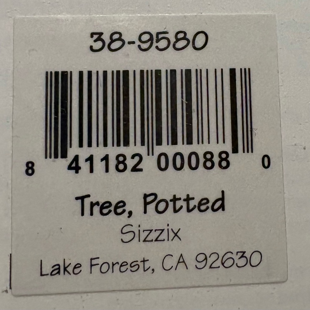 Sizzix Potted Tree Embossing Folder - Picture 2 of 2